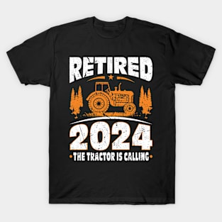 Retired 2024 Tractor Is Calling Farmer T-Shirt